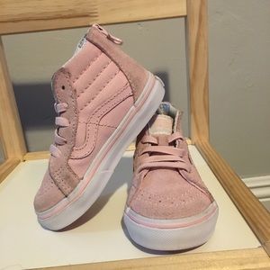 Light Pink High Top Vans (SK8-HI ZIP)